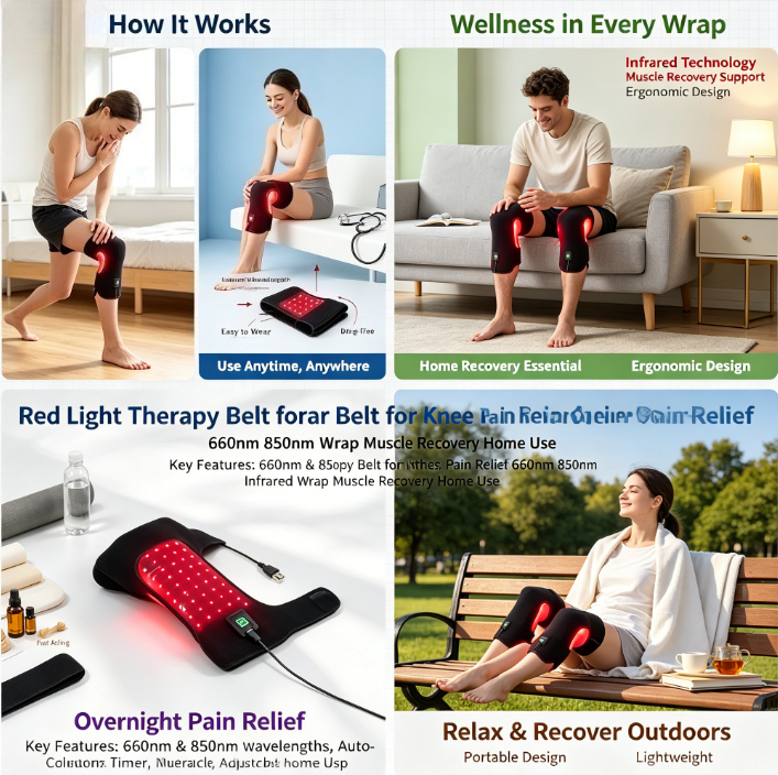 Smart Knee Wrap - Smart Timer Red Light Therapy Wrap