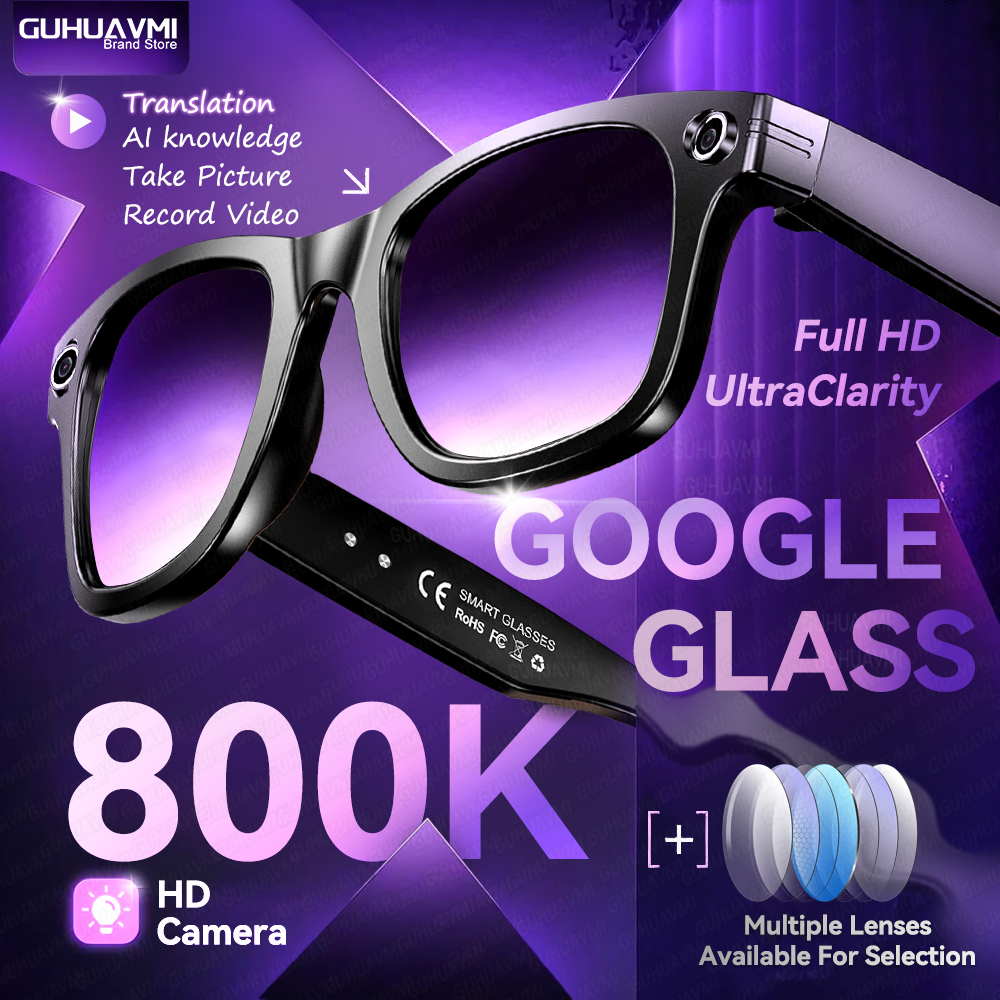 Smart Glasses Lens - AI Smart Glasses with 8MP Camera