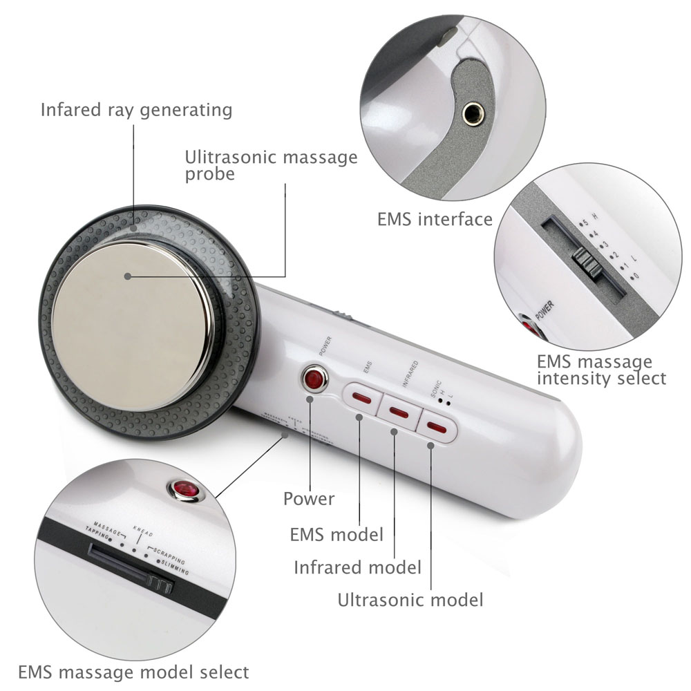 3 in 1 Ultrasonic Cavitation E - Galvanic Skin Sensor recension och pris
