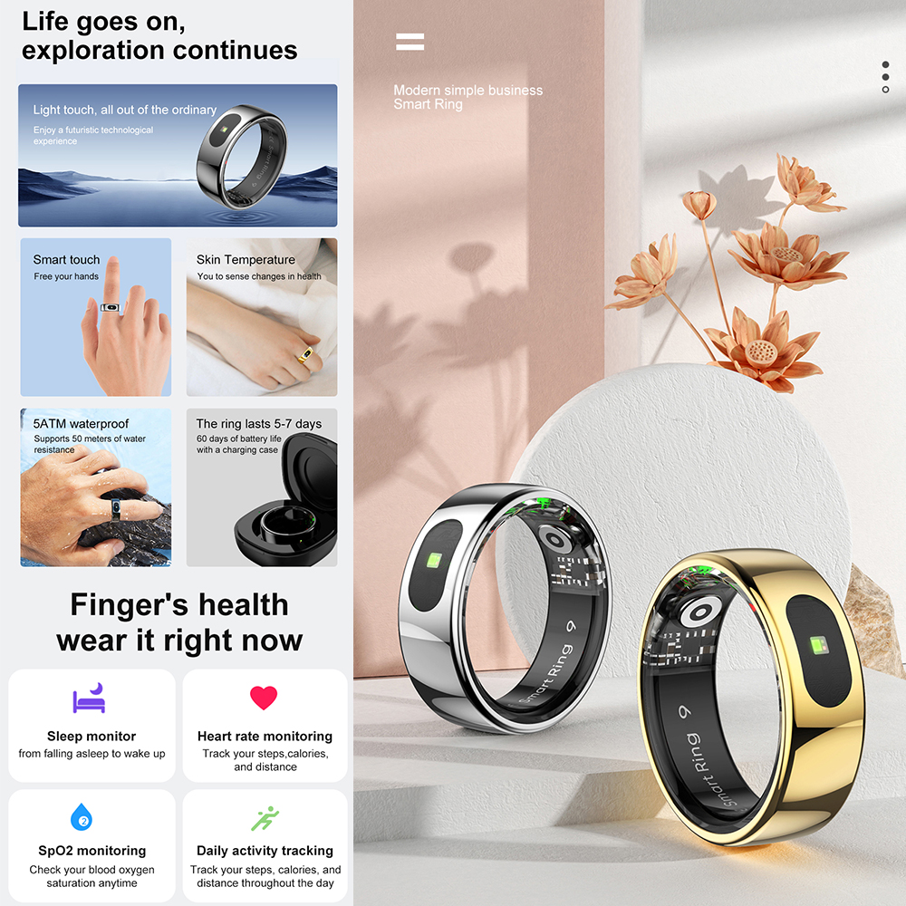 R08 Fitness Tracker Smart Ring - Temperature Ring Skin recension och pris