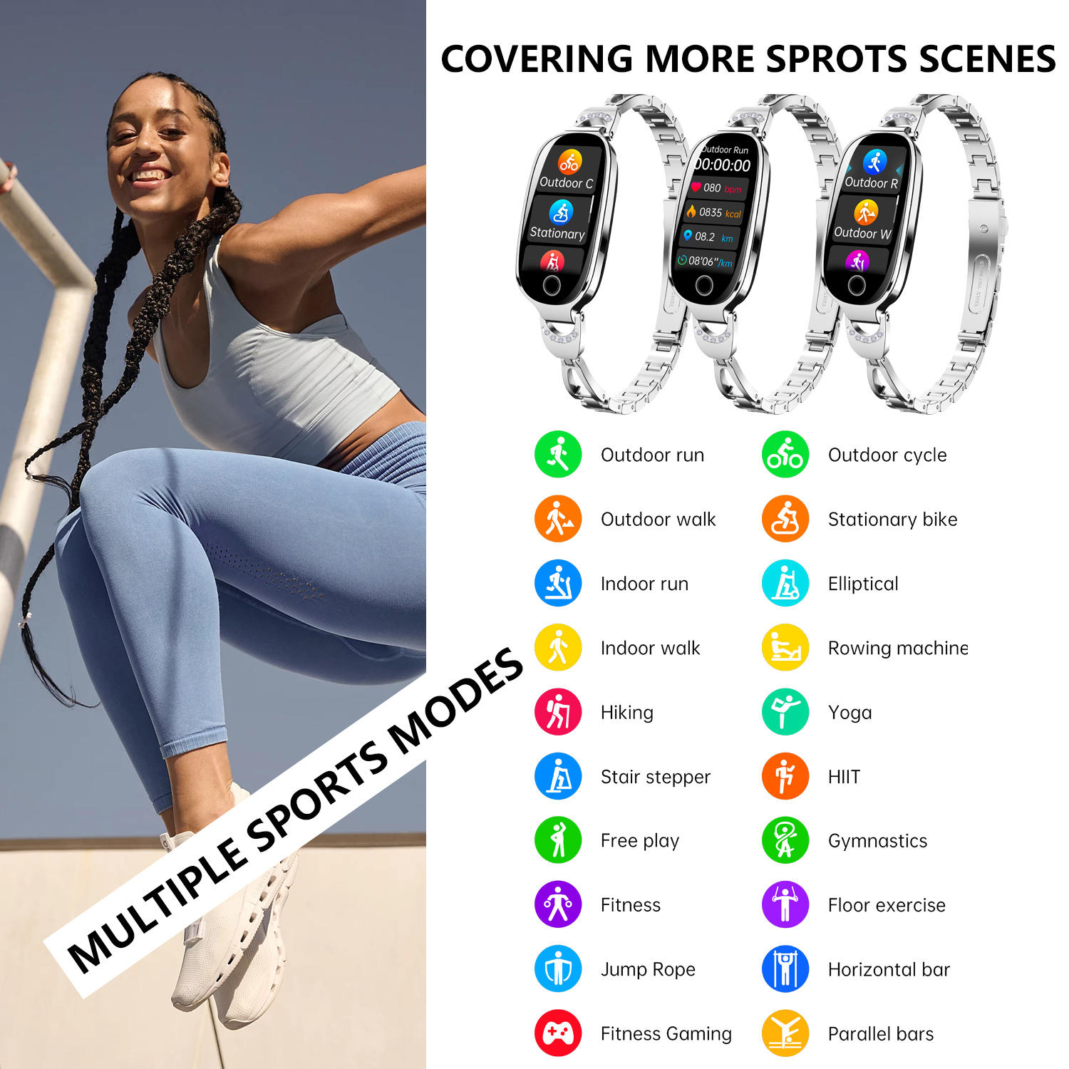 F81 Girl Heart Rate Waterproof - Breath Rate Monitor recension och pris