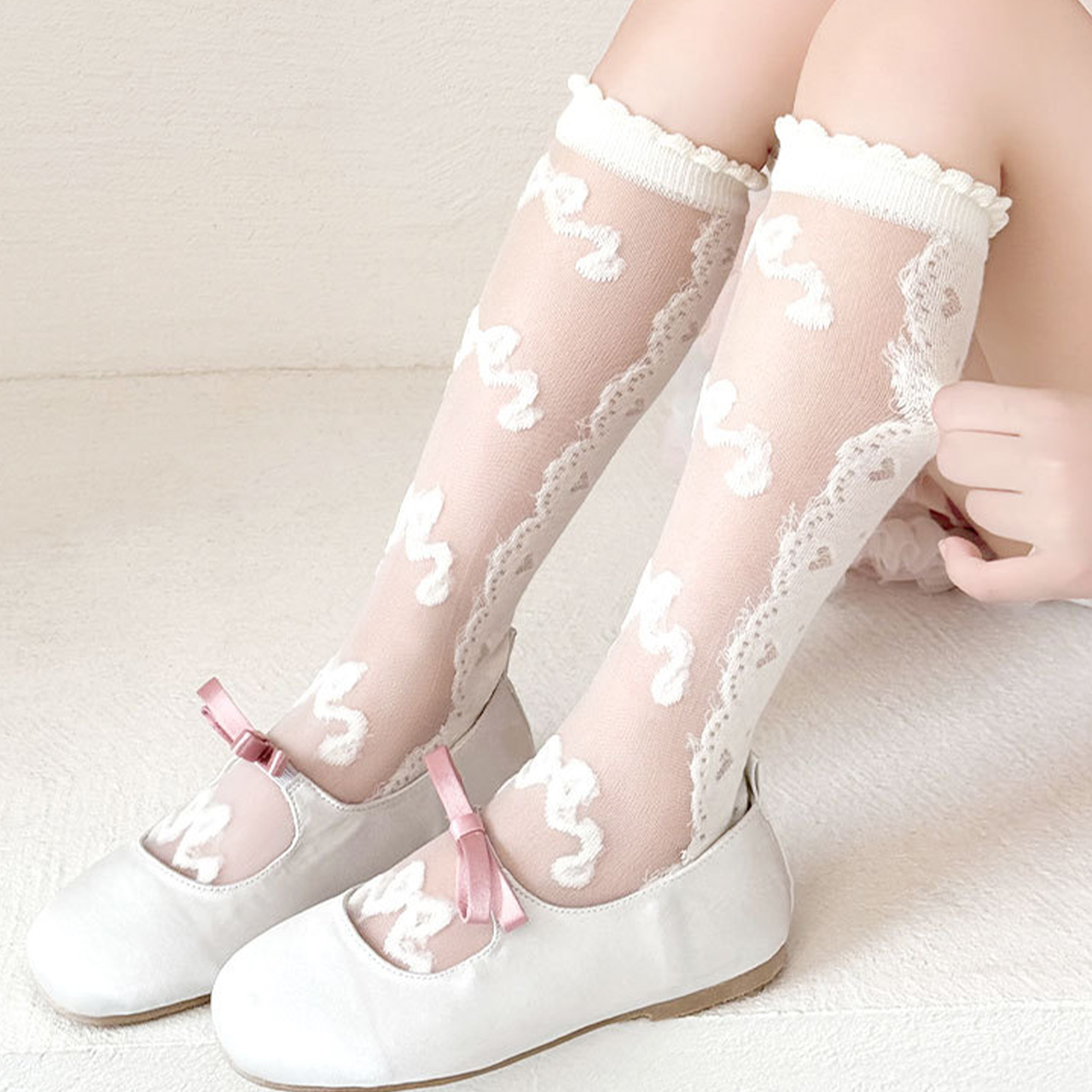 3 Pairs Lace Bow Baby Girl Lon - Baby Sock Oximeter recension och pris
