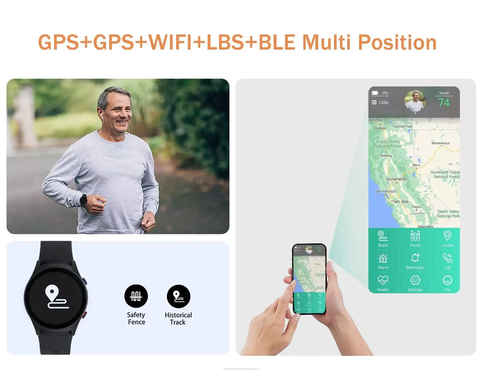 4G Elderly care smart watch Fa - Fall Detection Watch recension och pris