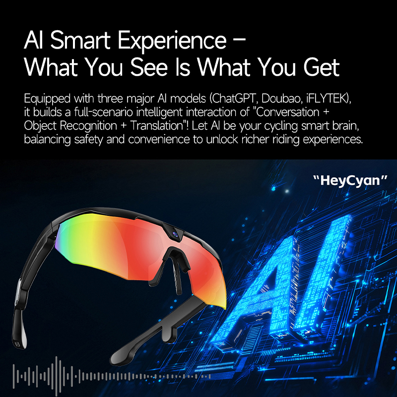 BT Cycling Sunglasses AI Voice - Smart Glasses Lens recension och pris