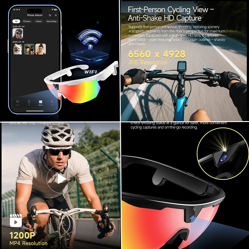 BT Cycling Sunglasses AI Voice - Smart Glasses Lens recension och pris