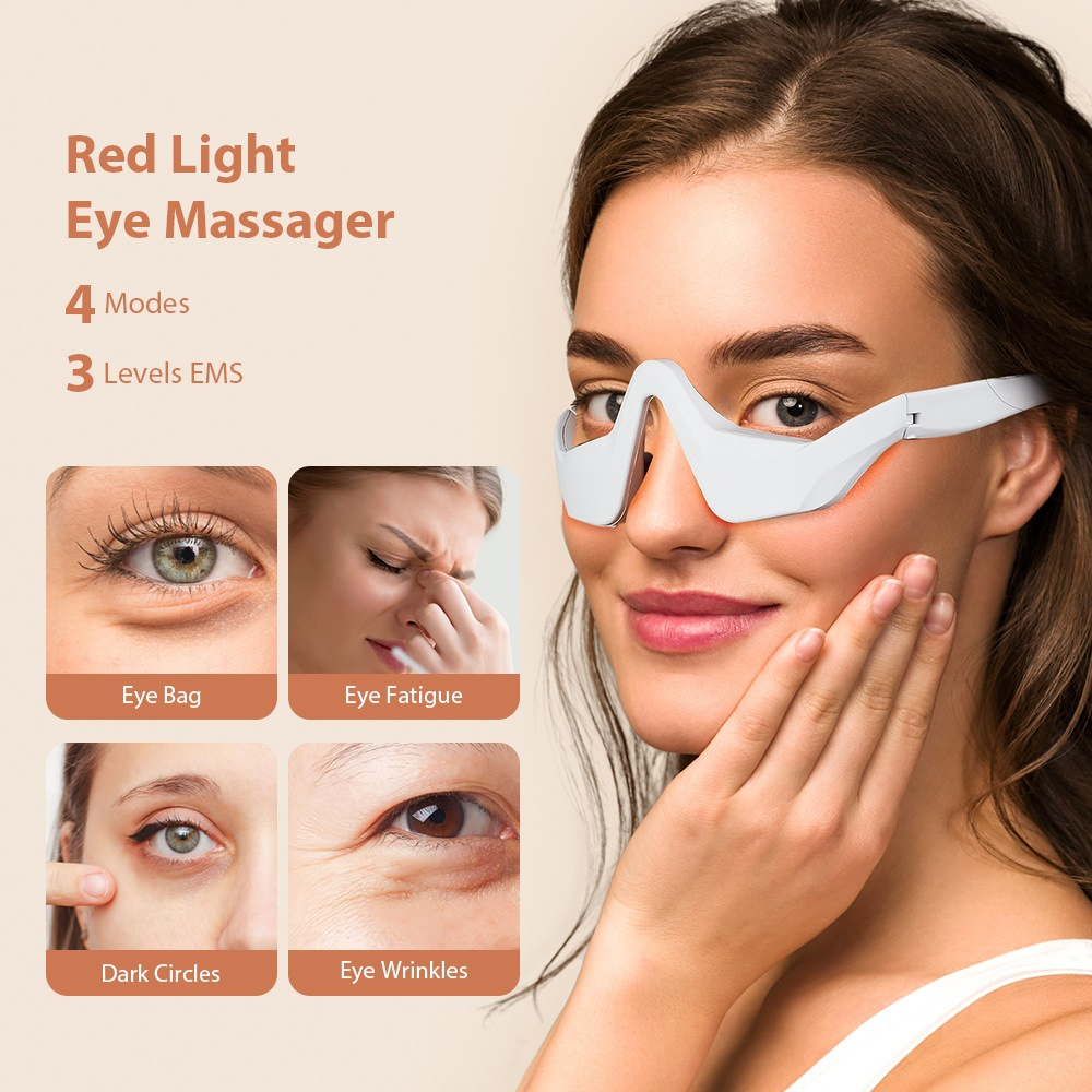 Eye Massager Under Eye Red Lig - Light Therapy Glasses recension och pris