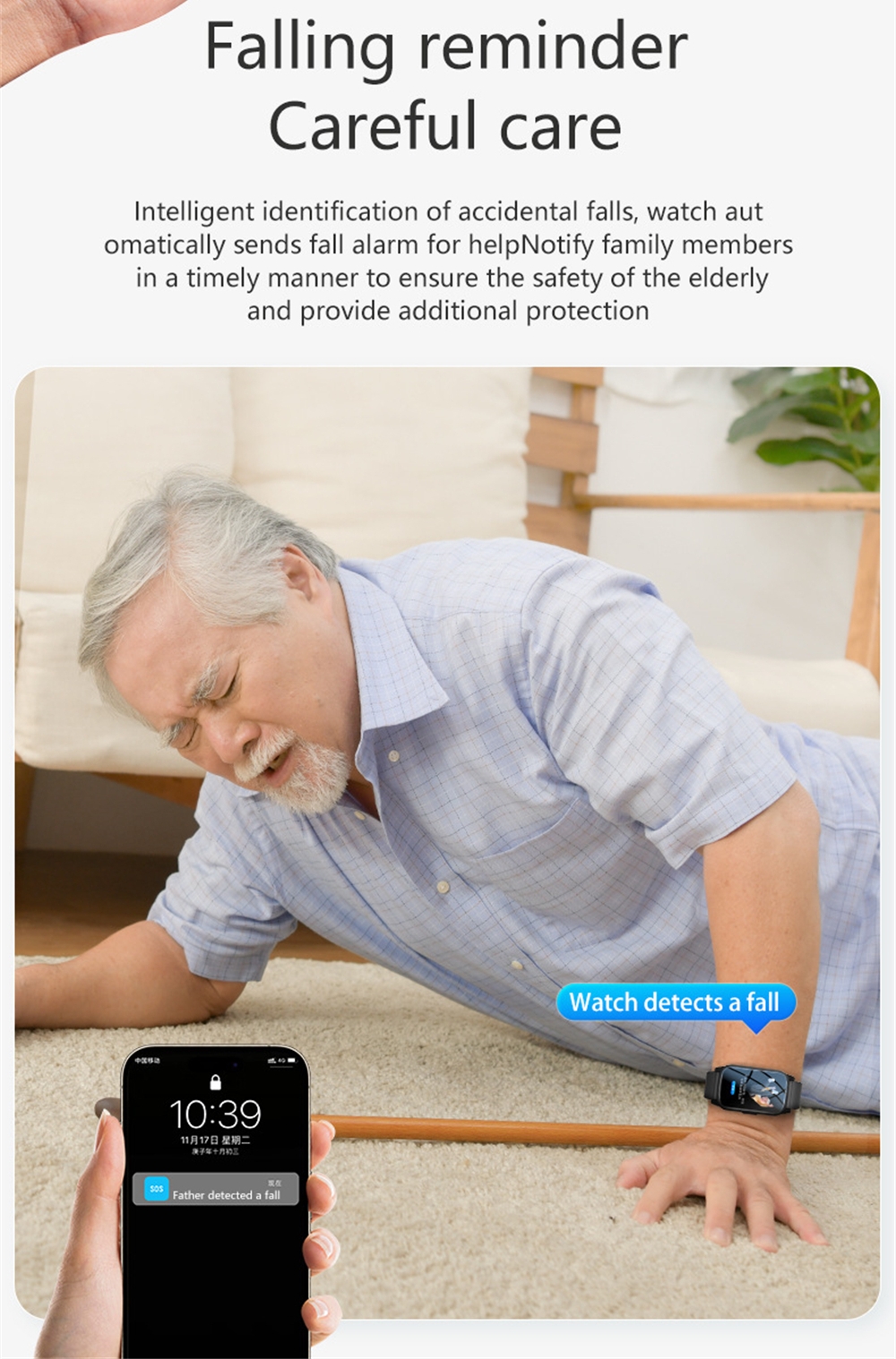 Elderly Smart Watch For Senior - Fall Detection Watch recension och pris