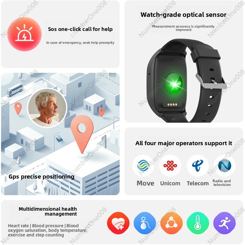 4G Smart Watch for Elderly, GP - Fall Detection Watch recension och pris