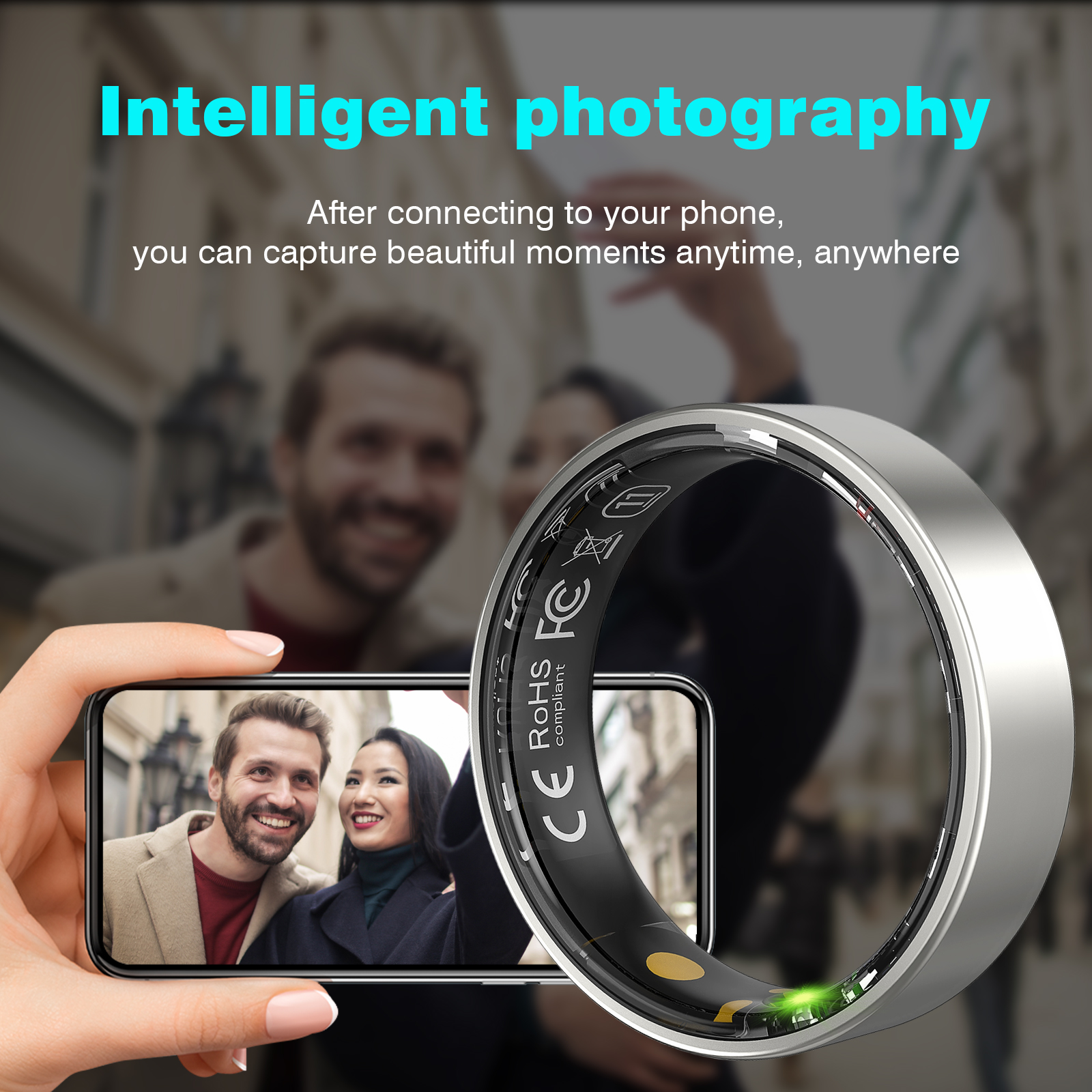 Smart Ring Men Women with Char - Temperature Ring Skin recension och pris