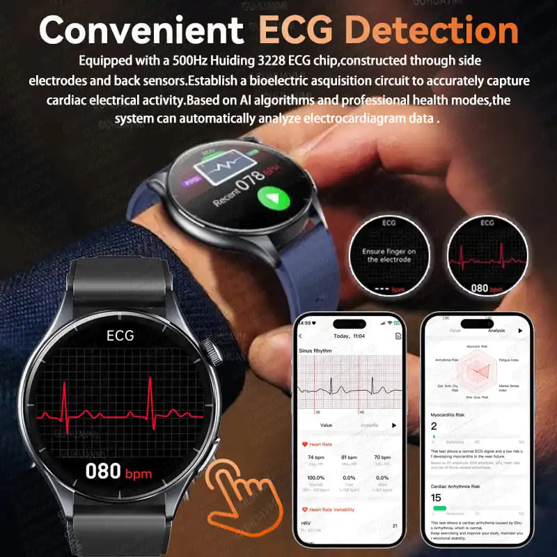ECG Health Diagnosis Smart Wat - Fatigue Band Monitor recension och pris