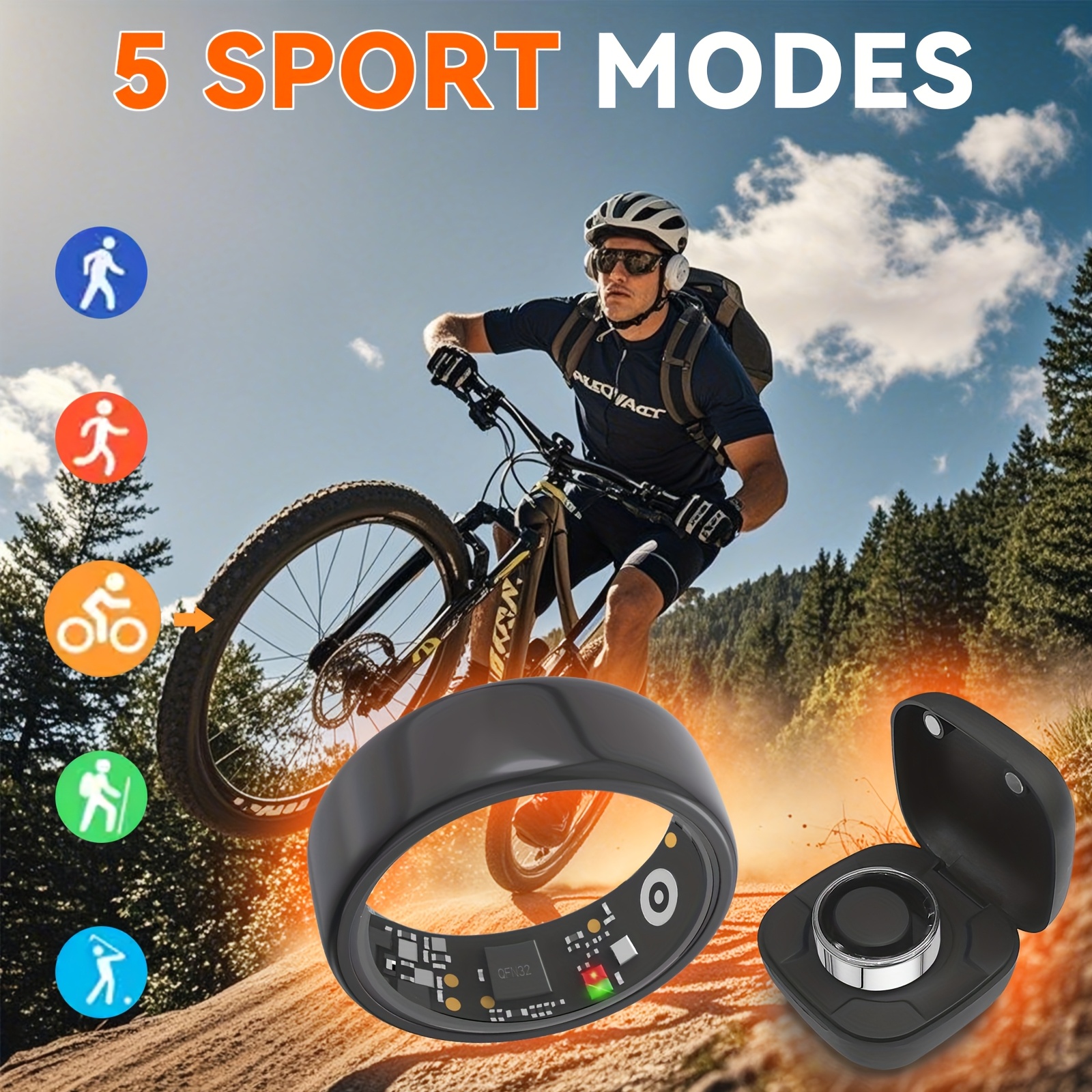 Smart Ring Men Women with Char - Temperature Ring Skin recension och pris