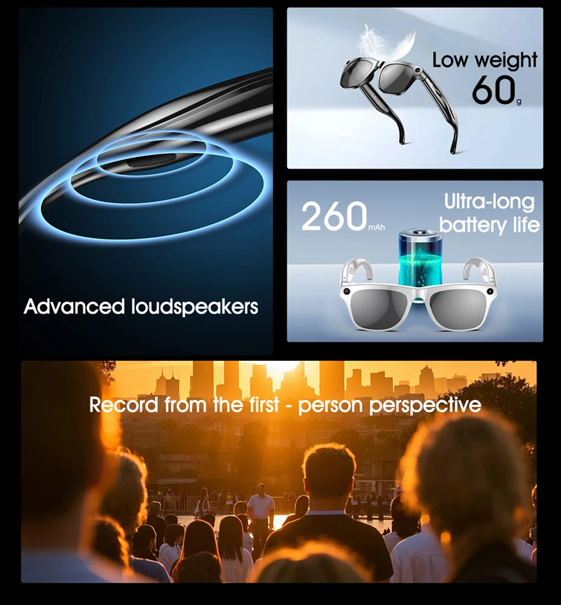 8K AI Smart Glasses Bluetooth  - Smart Glasses Lens recension och pris
